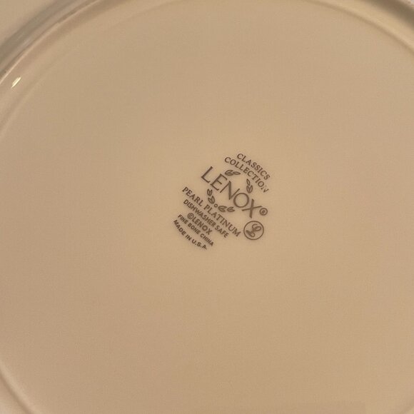 Accent Luncheon Plate Pearl Platinum by Lenox - 1, 2, 3 & 4 Available - Picture 9 of 11